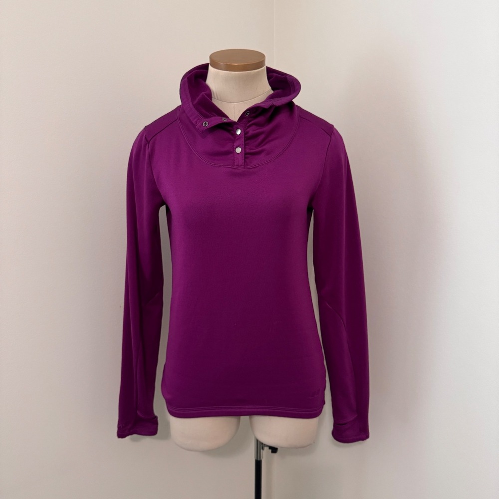 Koppen Small Purple Fleece Lined Snap Pullover ~ Ski Winter Outdoor
